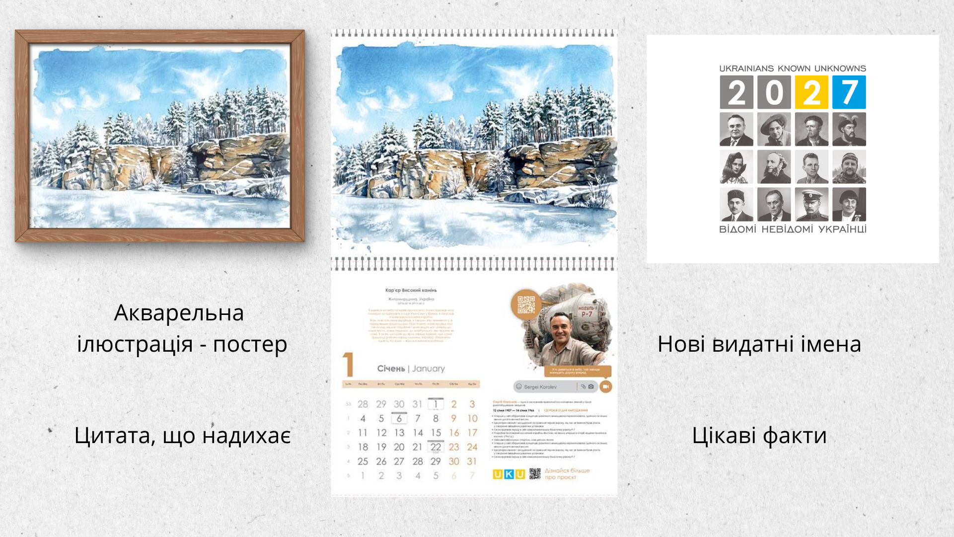 Відомі невідомі українці 2027 календар новинка